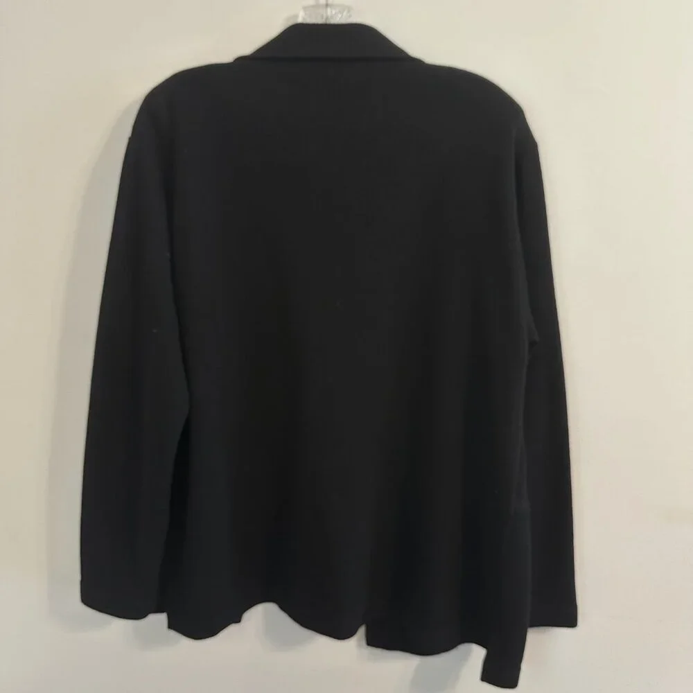 Vintage Teddi Embroidered Zebra Jacket | Black Ribbed Gold Silver | Sz Medium - Picture 4 of 8